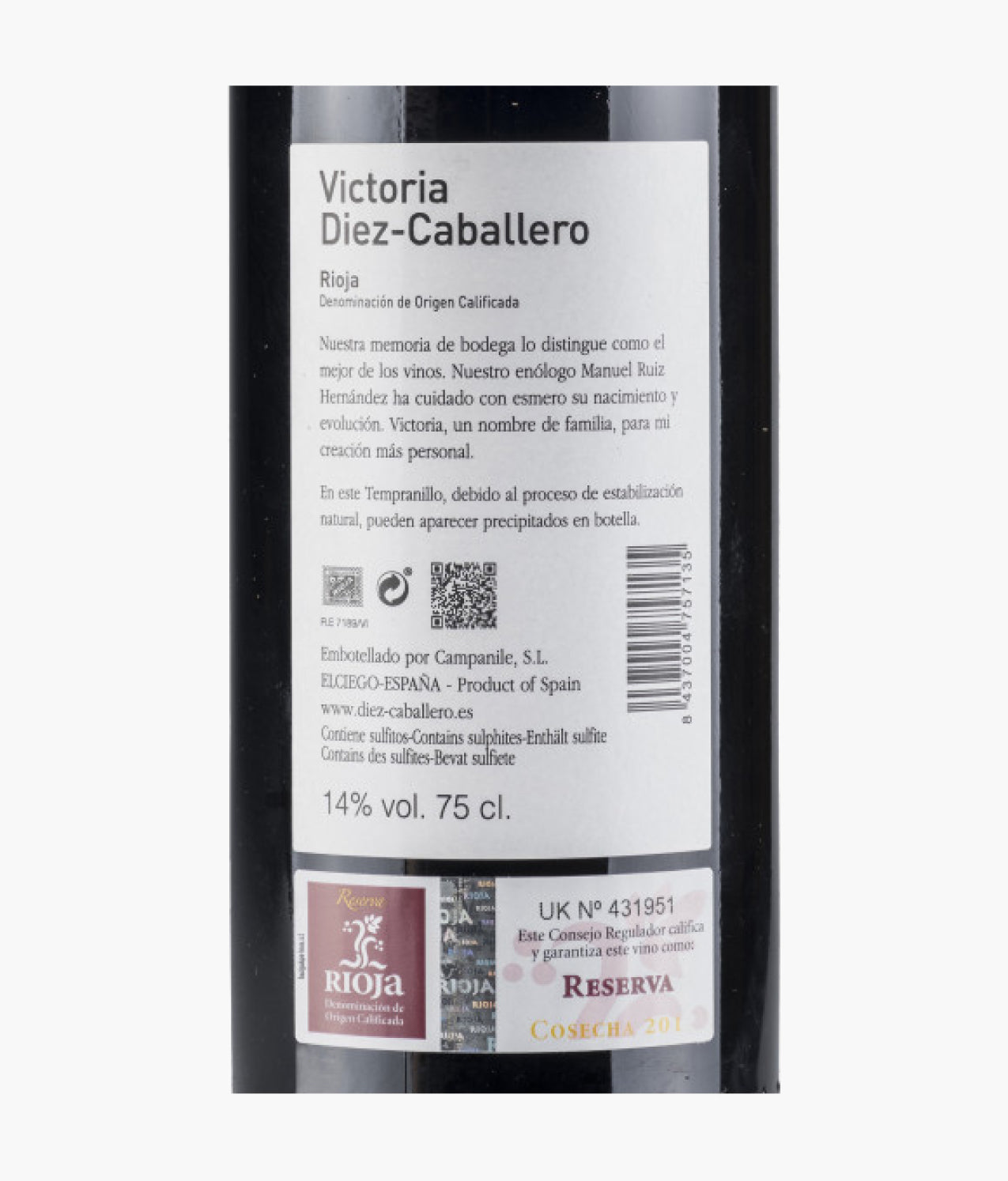 Victoria Reserva 2015 (CAJA DE 6 BOTELLAS)